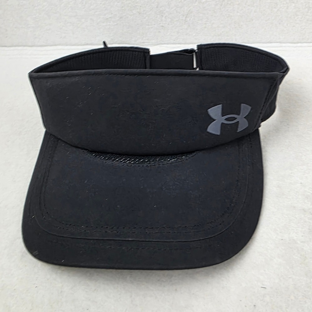 Under Armour Velociti Visor Charcoal Gray Reflective Running Adjustable OSFM